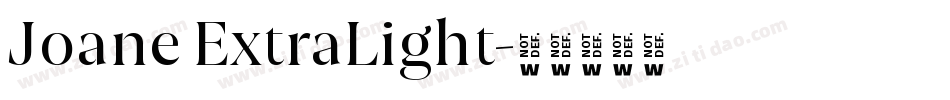 Joane ExtraLight字体转换